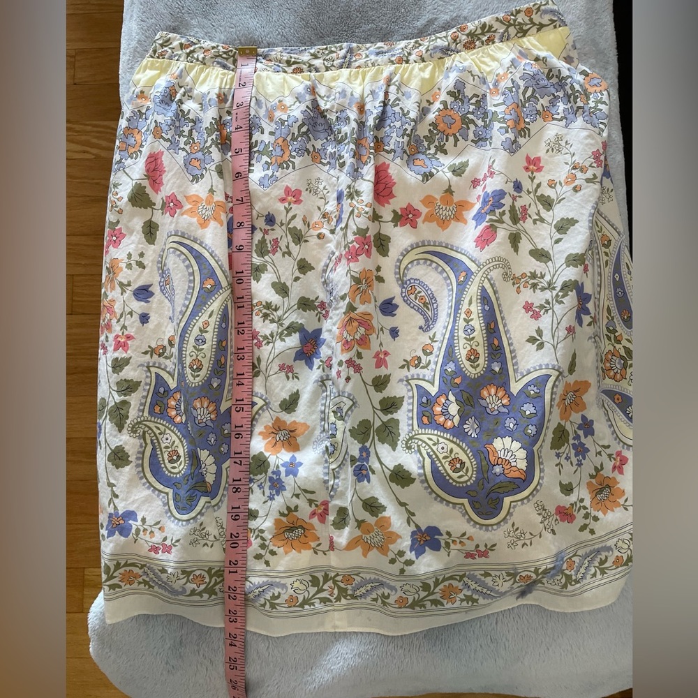 Talbots Paisley A-line Skirt - Picture 3 of 7
